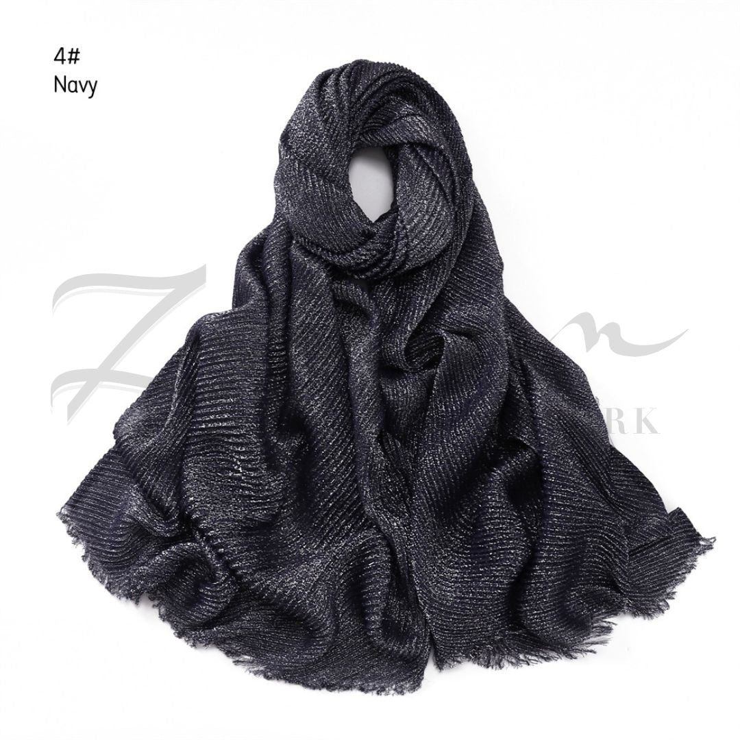 Shiny Solid Linen Hijab