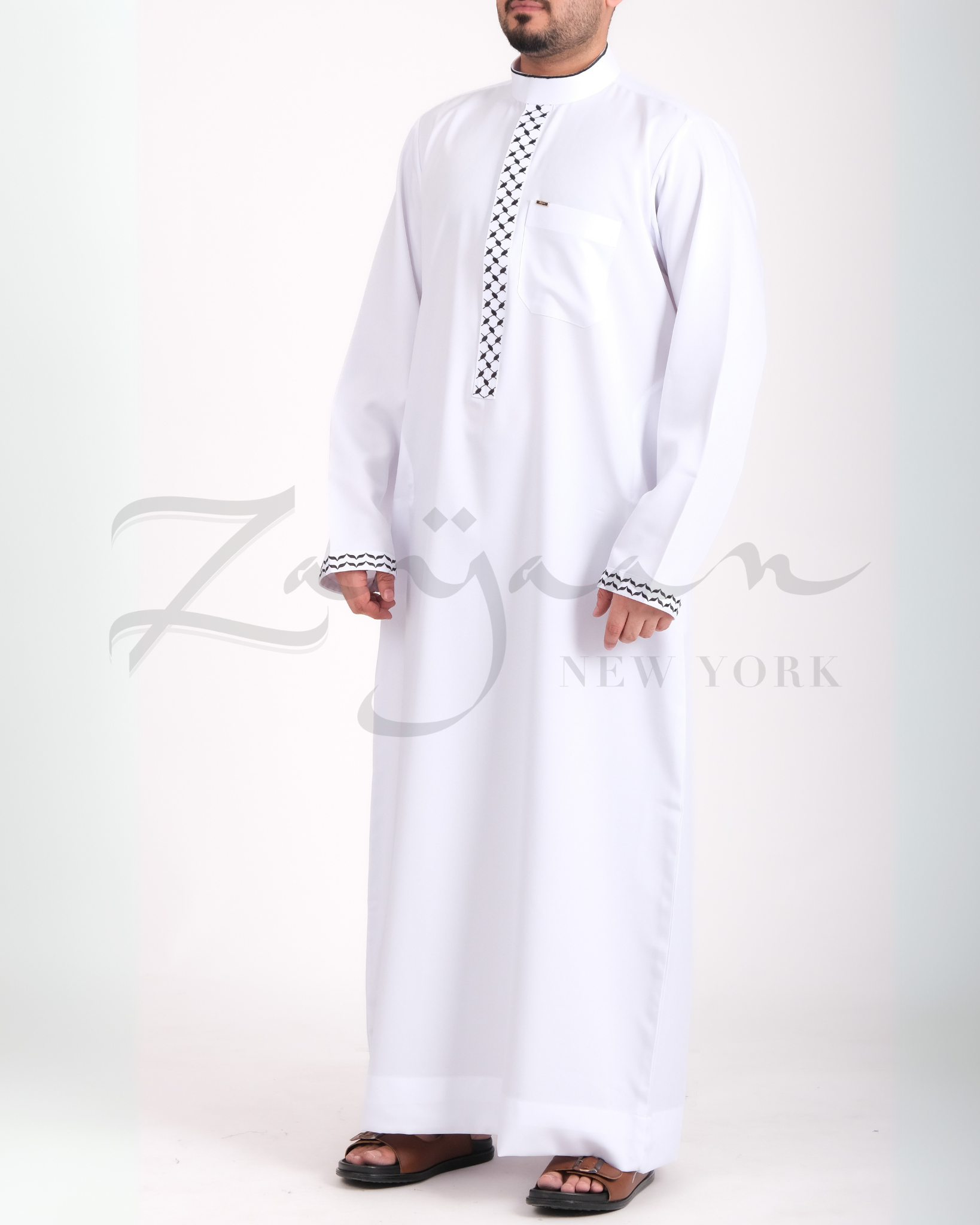 Platinum Freedom Thobe l White