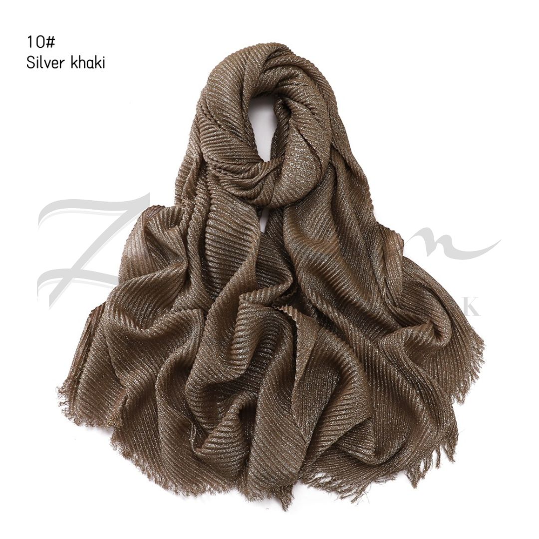 Shiny Solid Linen Hijab