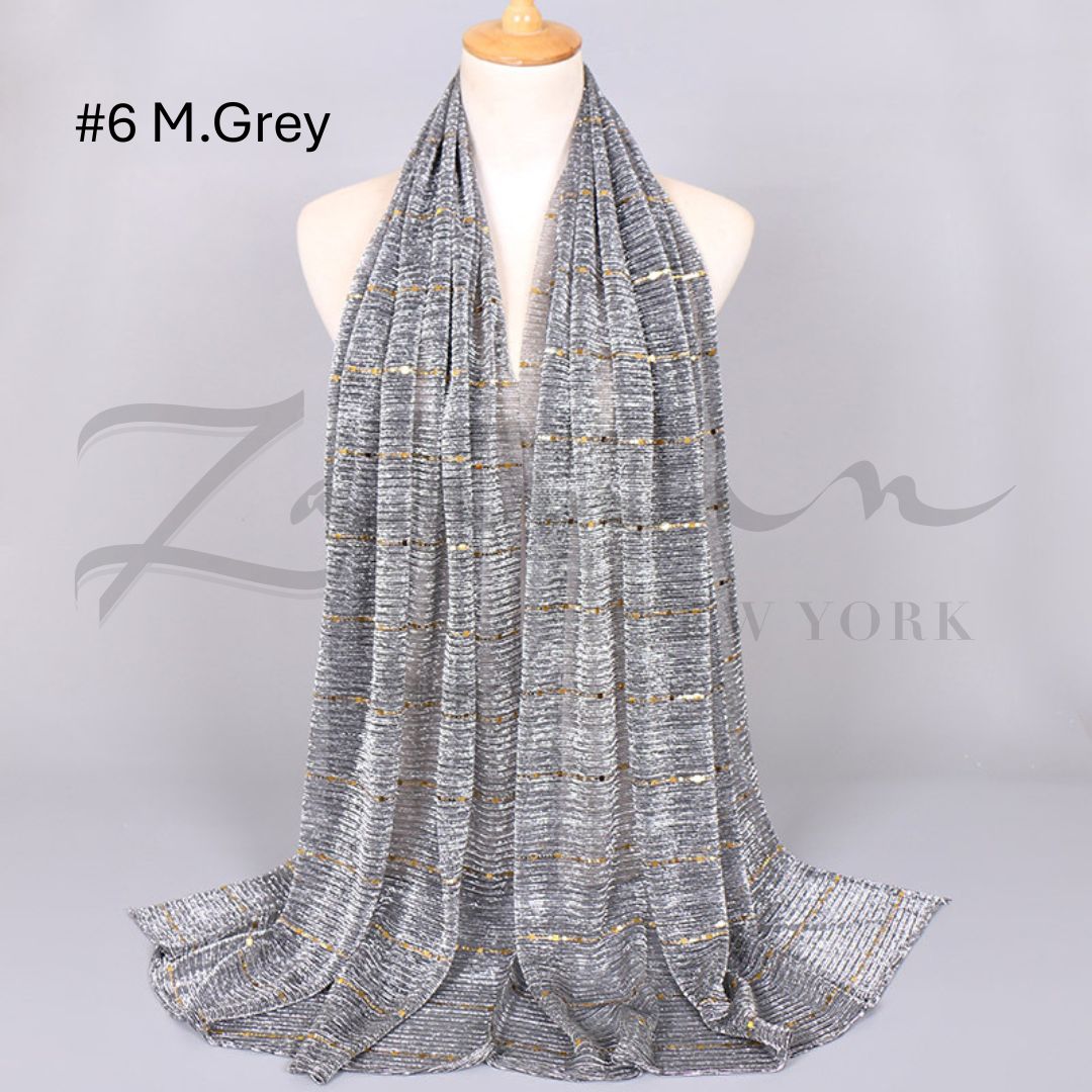 Sequined Lace Cotton Hijab