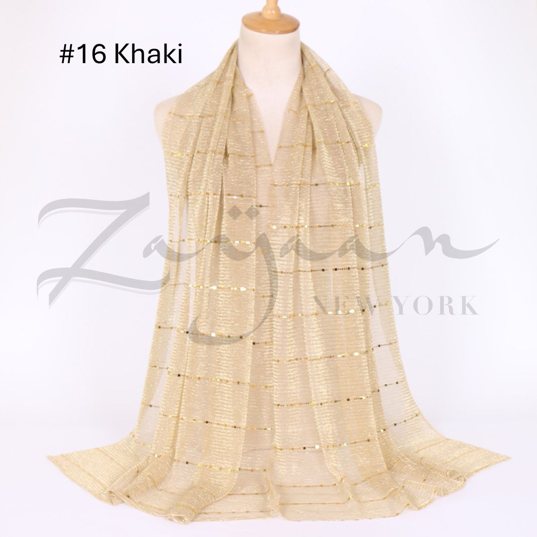 Sequined Lace Cotton Hijab