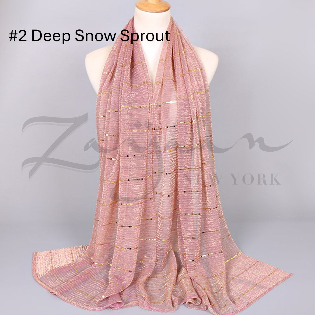 Sequined Lace Cotton Hijab