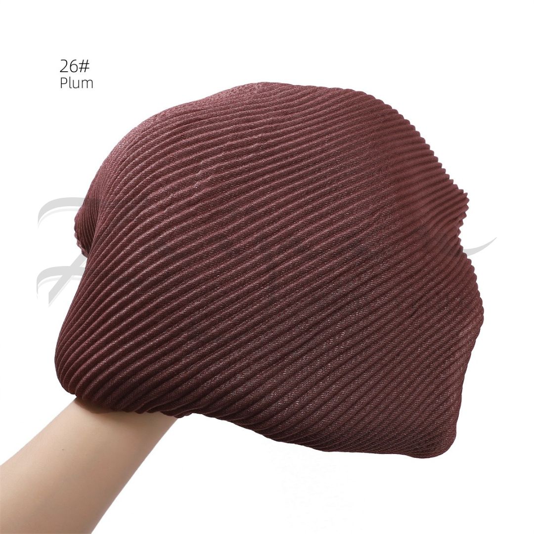 Soft Silver Shiny Wrinkled Hijab