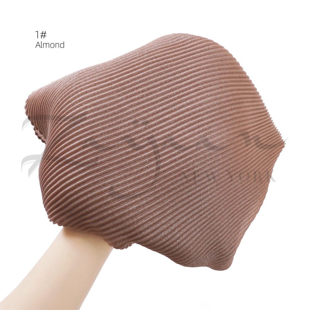 Soft Silver Shiny Wrinkled Hijab