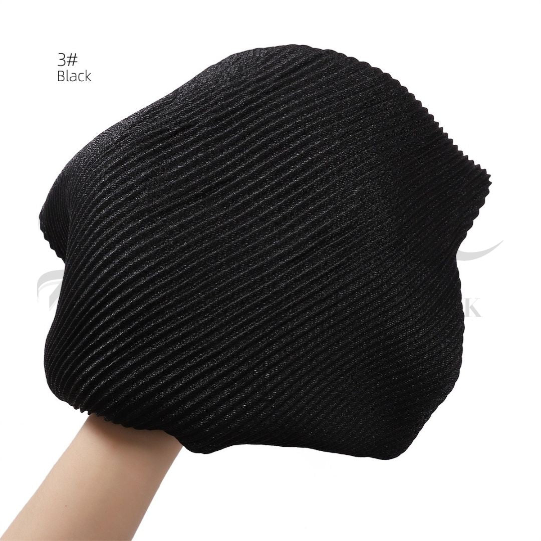 Soft Silver Shiny Wrinkled Hijab