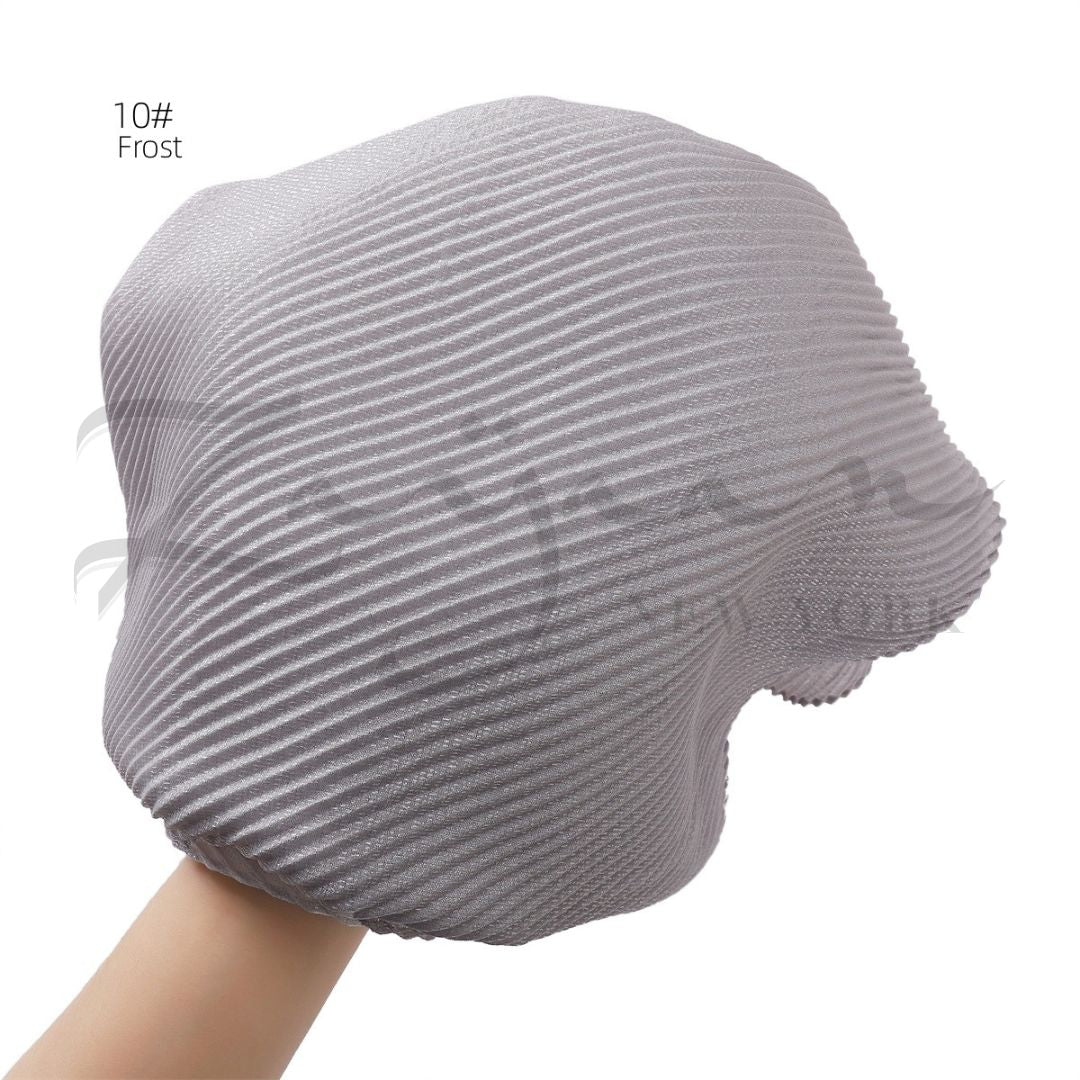 Soft Silver Shiny Wrinkled Hijab