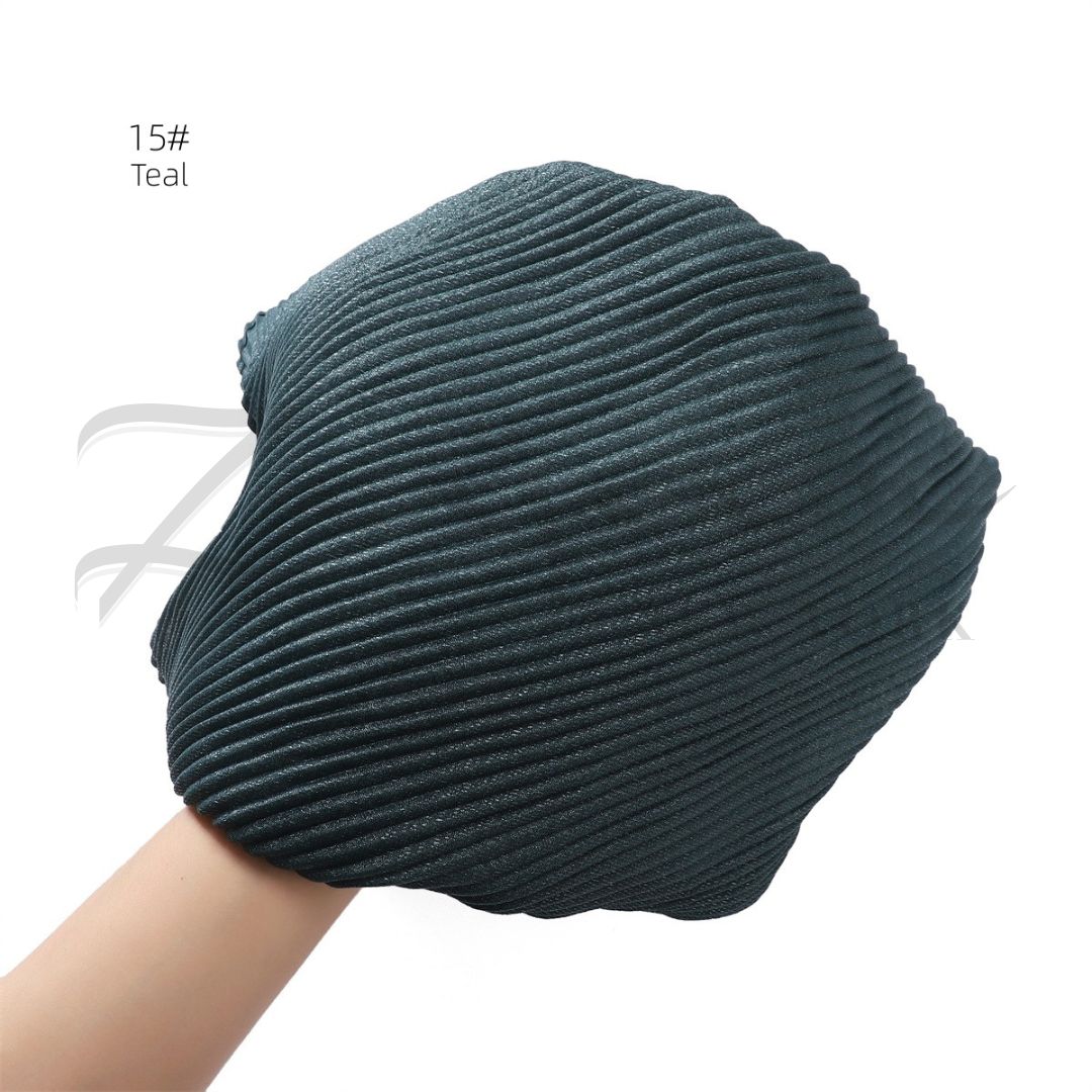 Soft Silver Shiny Wrinkled Hijab