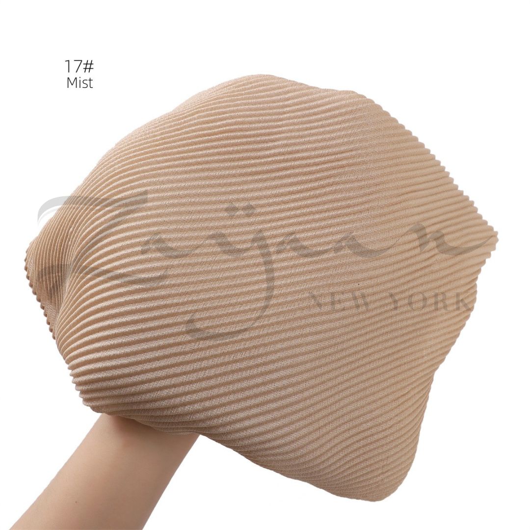 Soft Silver Shiny Wrinkled Hijab