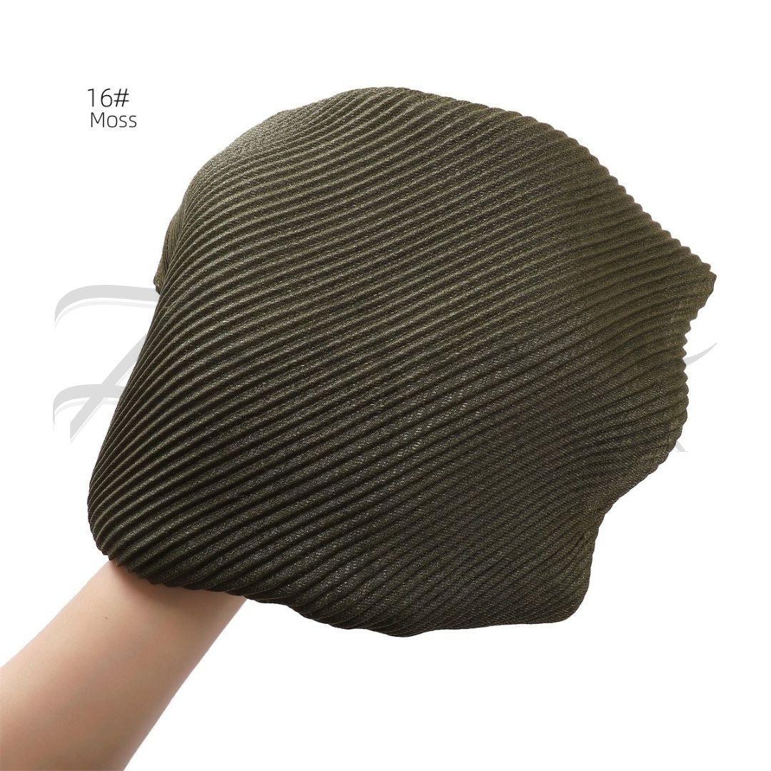 Soft Silver Shiny Wrinkled Hijab