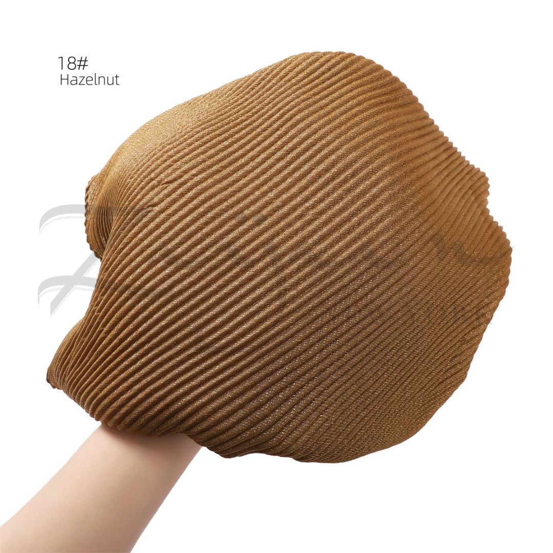 Soft Silver Shiny Wrinkled Hijab