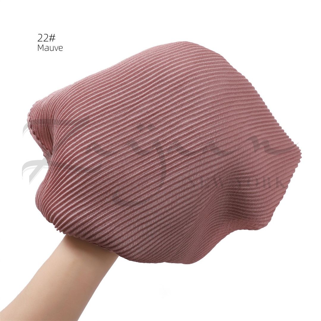 Soft Silver Shiny Wrinkled Hijab