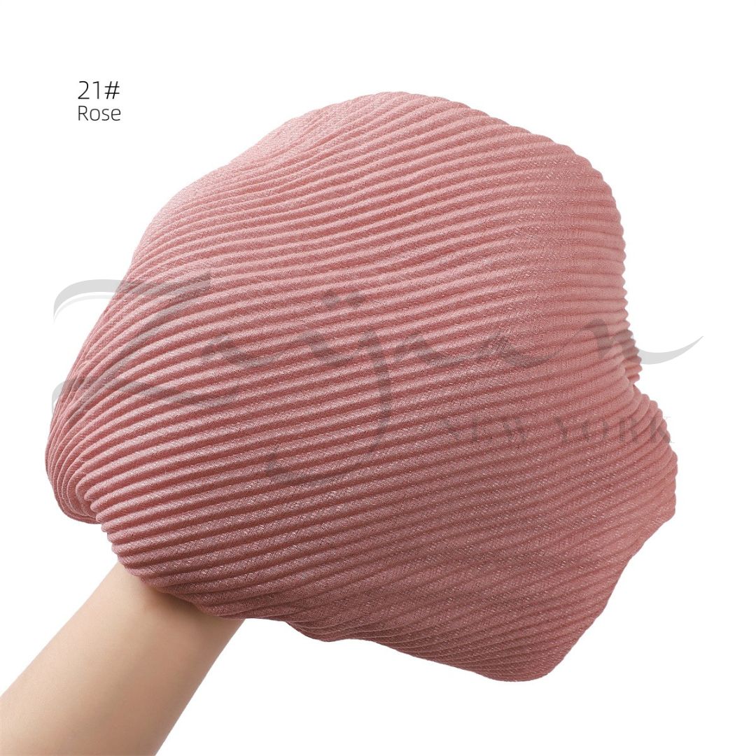 Soft Silver Shiny Wrinkled Hijab