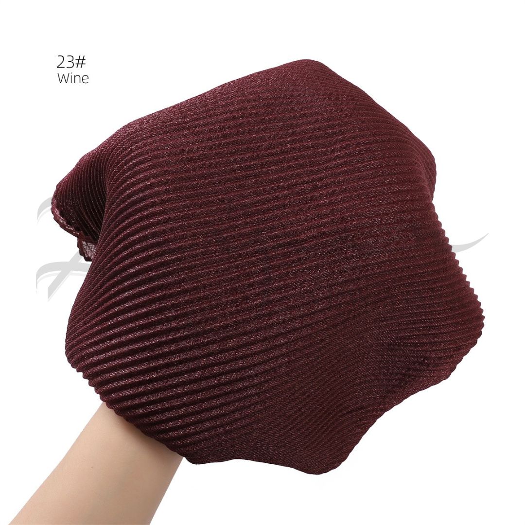 Soft Silver Shiny Wrinkled Hijab