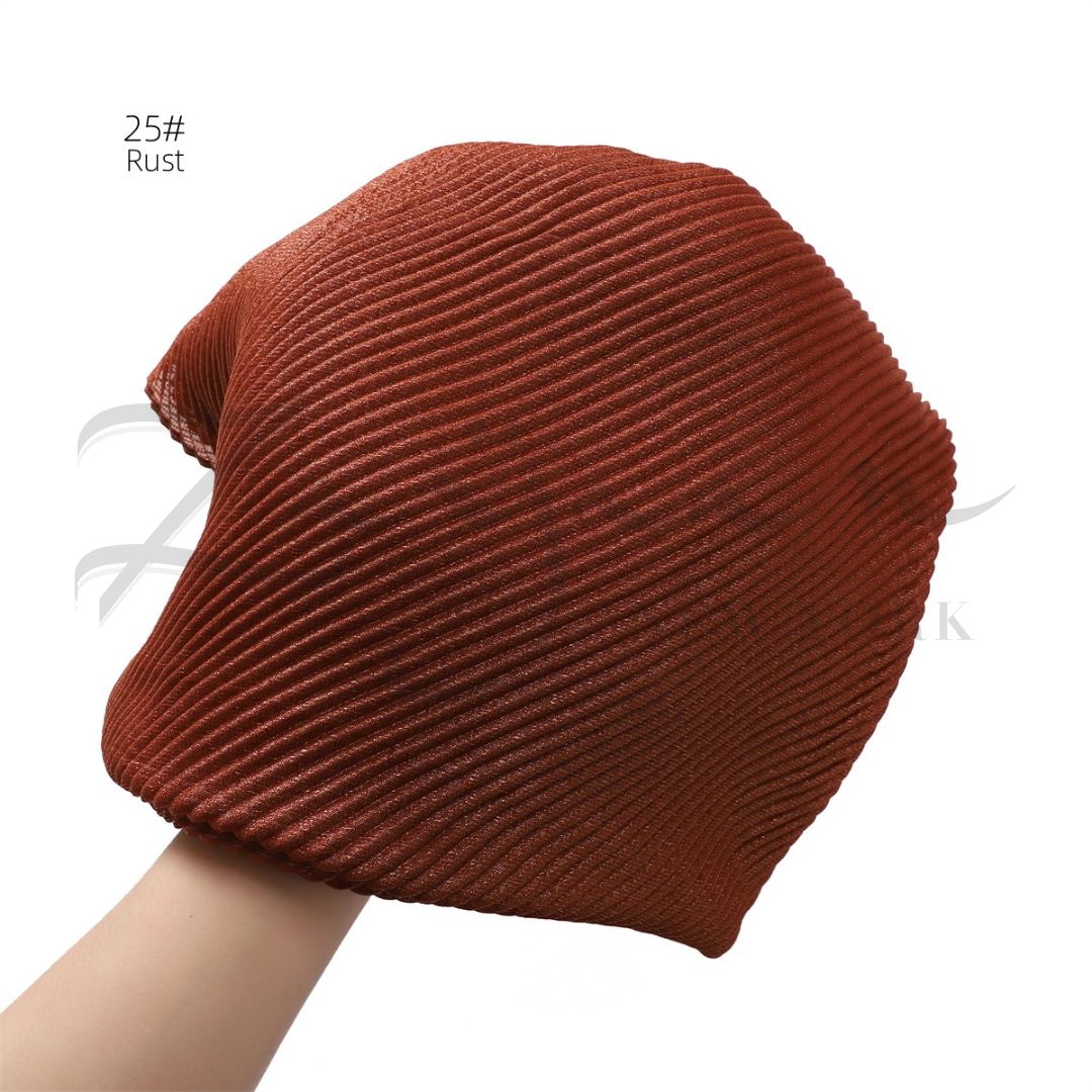 Soft Silver Shiny Wrinkled Hijab