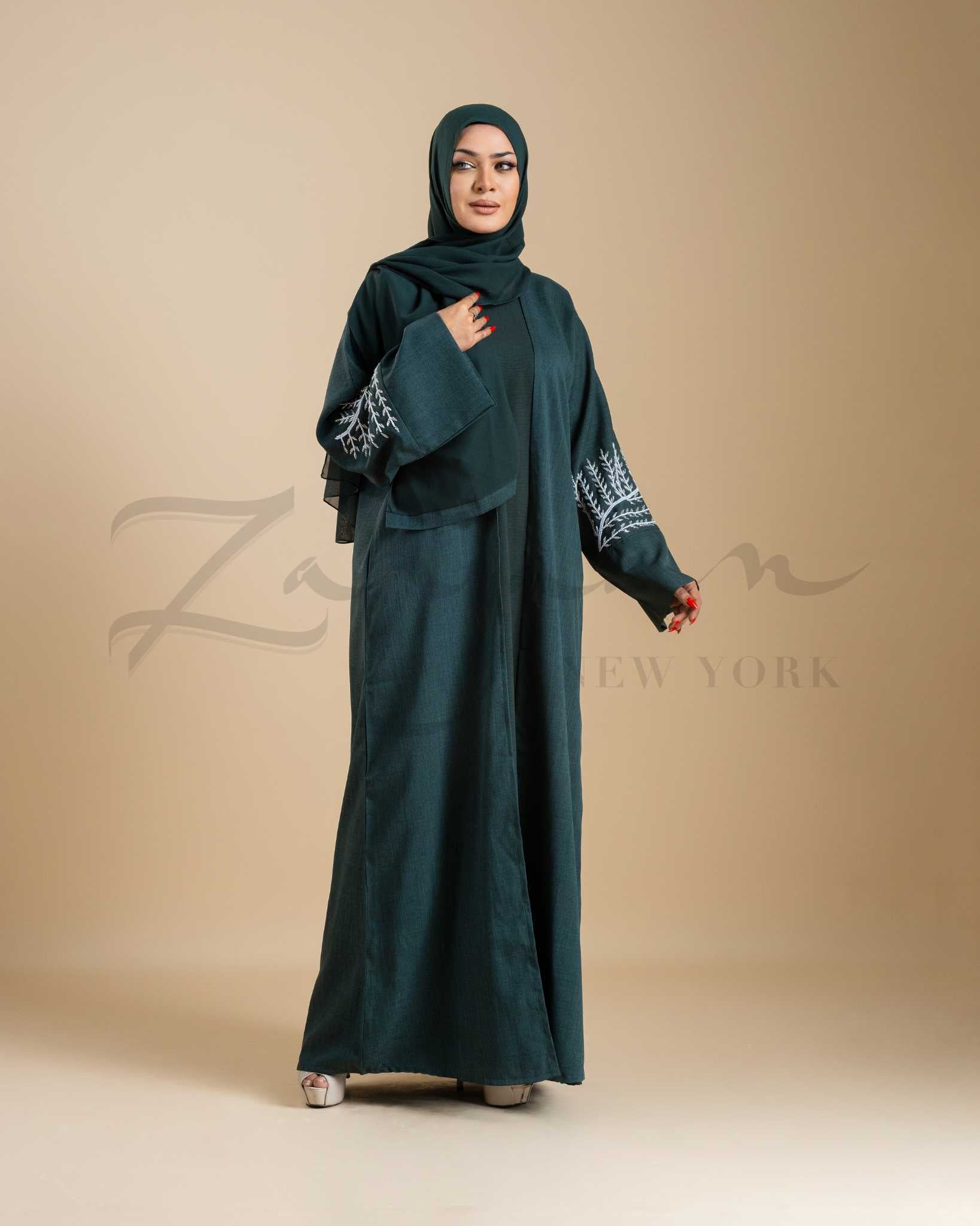 Blossom Stone Embellished Abaya