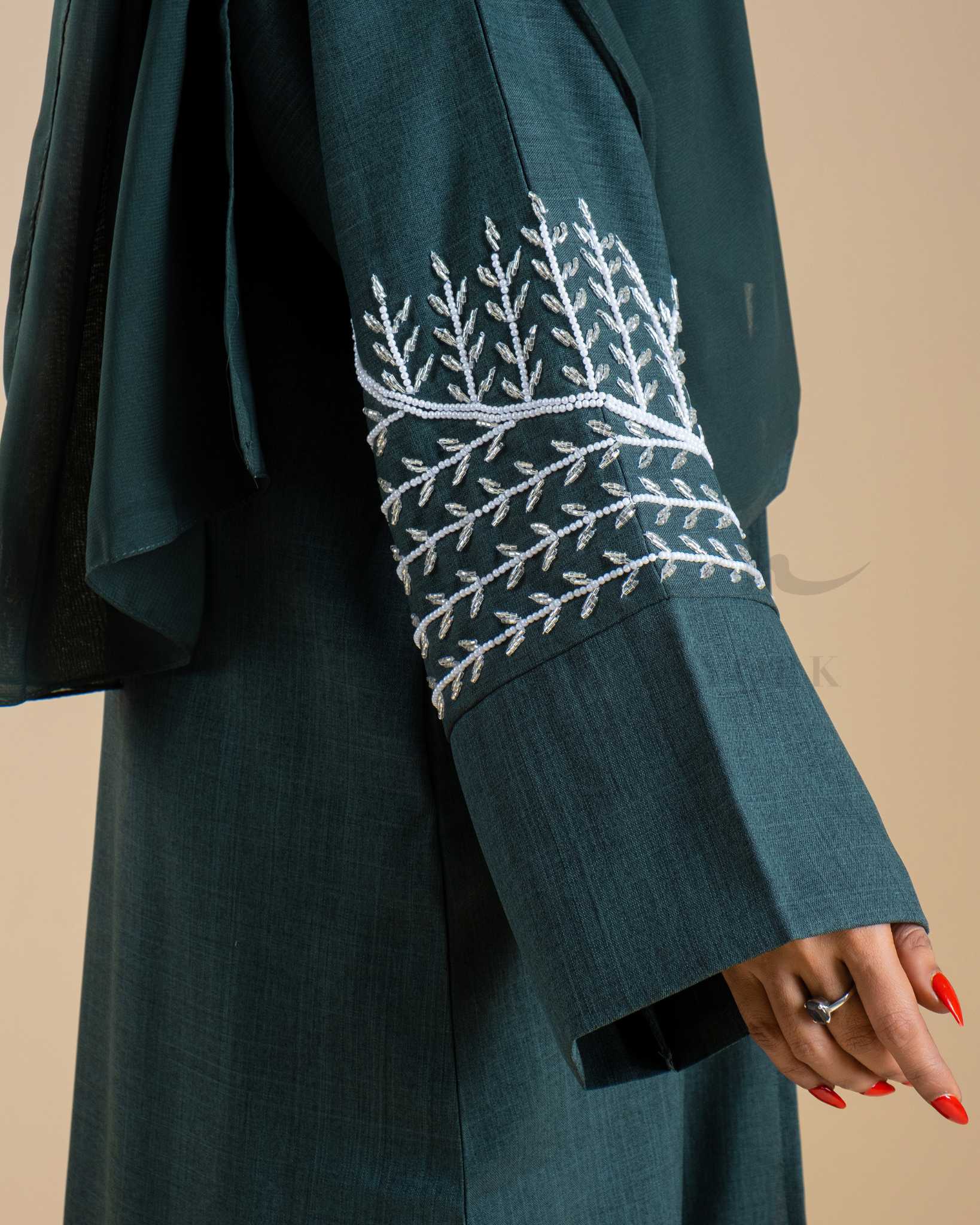 Blossom Stone Embellished Abaya