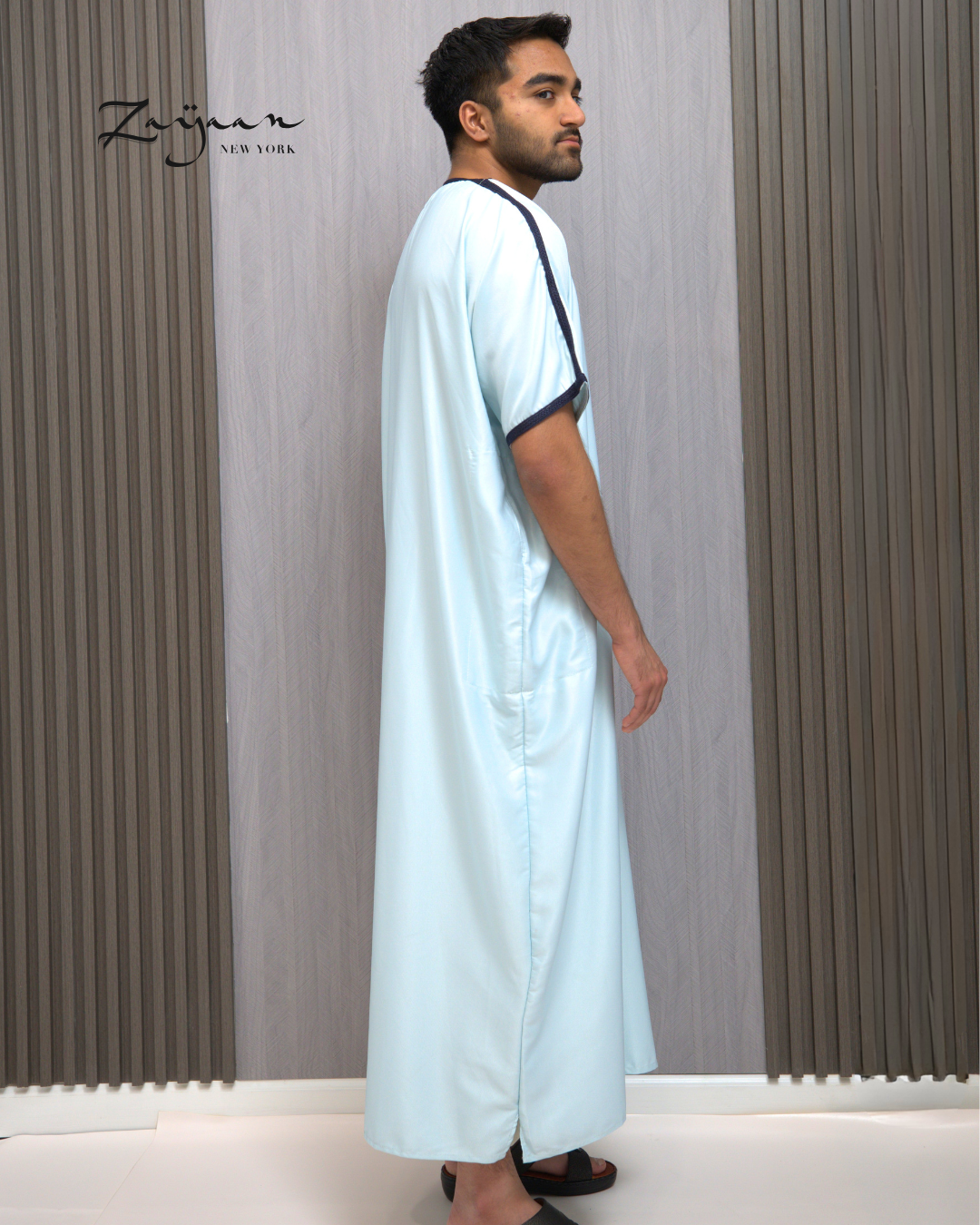 Platinum Moroccan Thobe| SKY BLUE