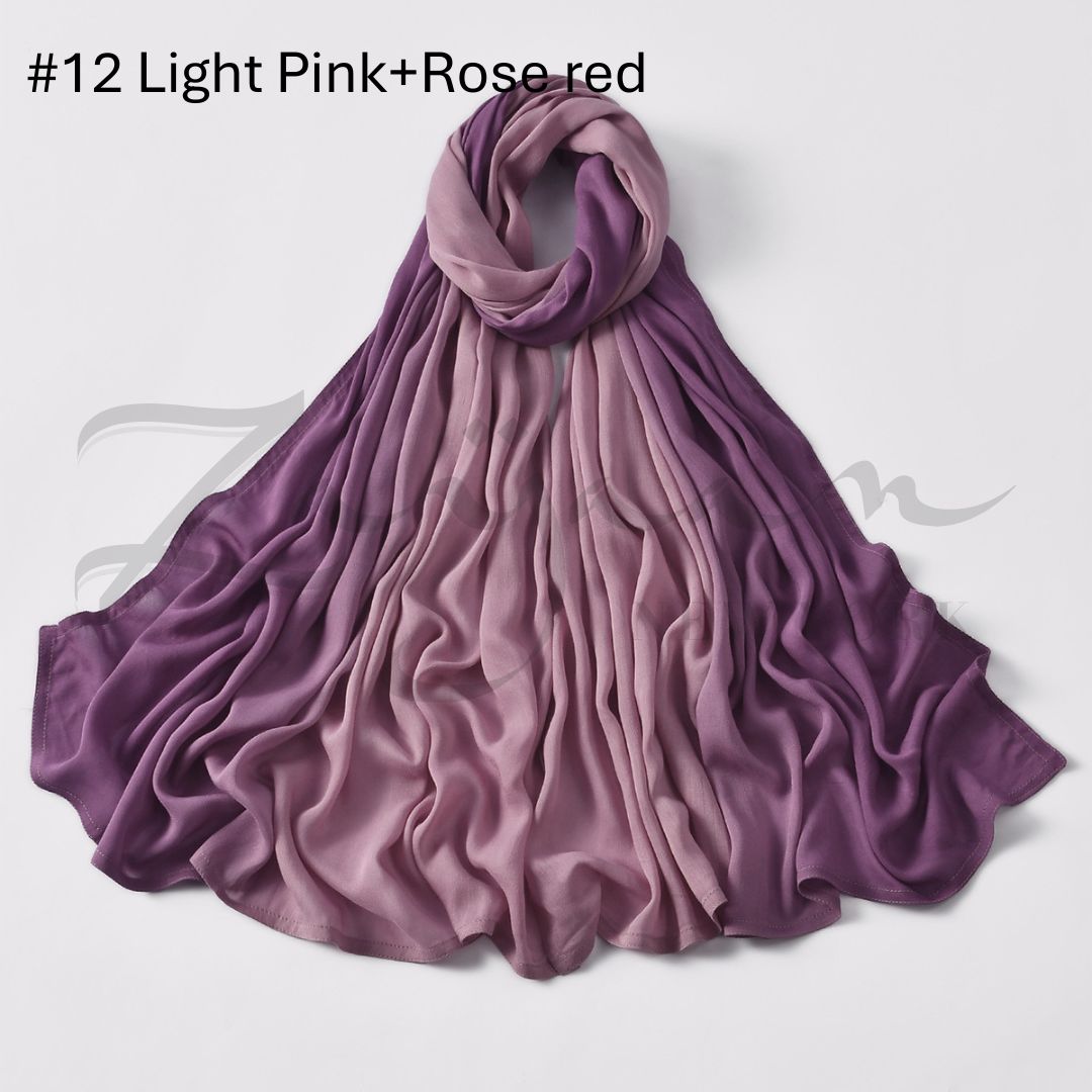 Two Tone Ombre Viscos Modal DBL Stch Hijab