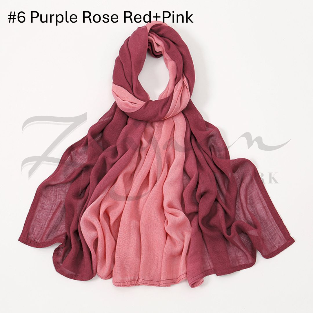Two Tone Ombre Viscos Modal DBL Stch Hijab