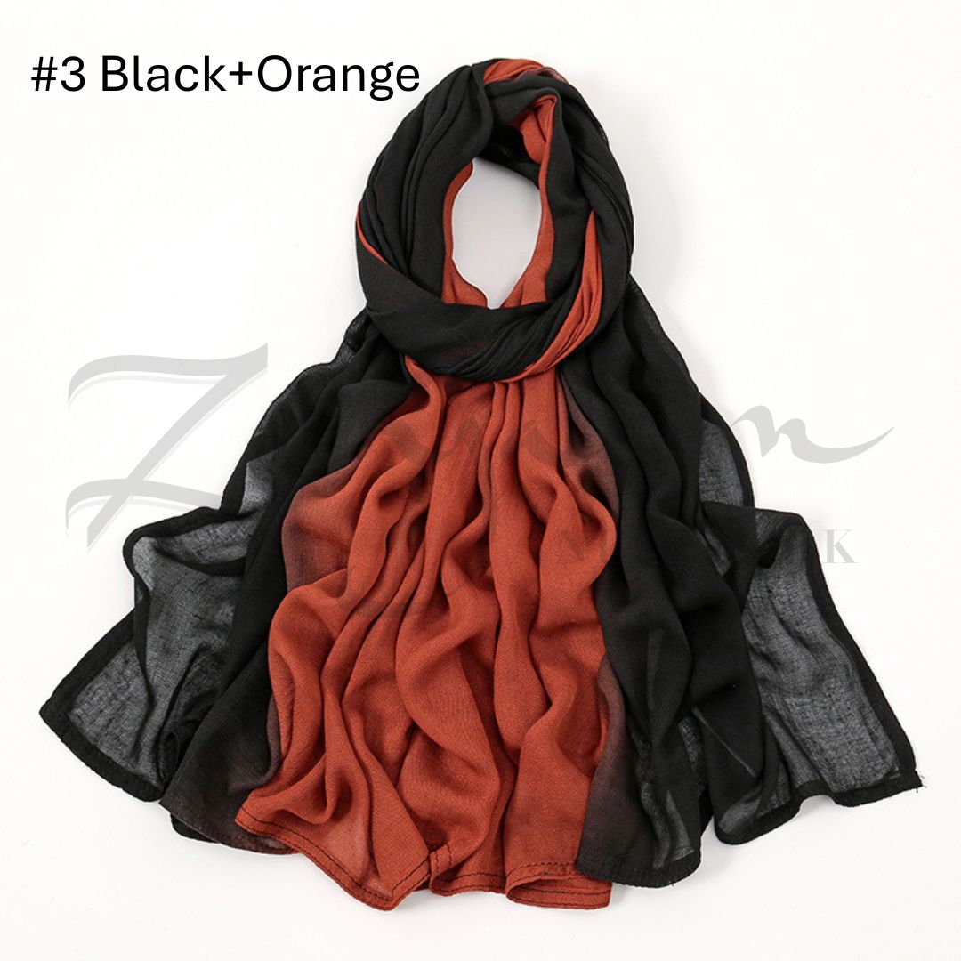 Two Tone Ombre Viscos Modal DBL Stch Hijab