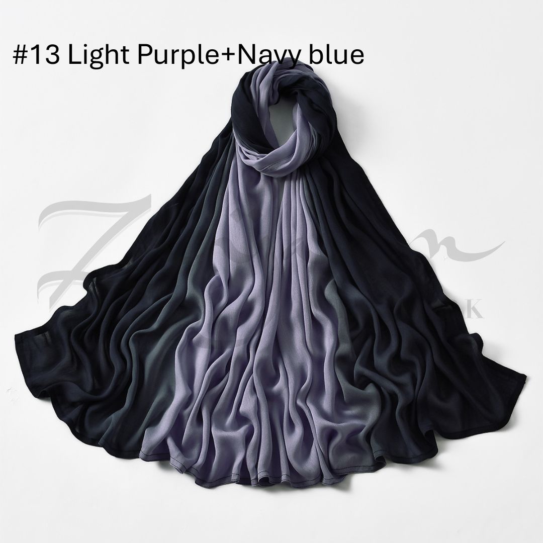 Two Tone Ombre Viscos Modal DBL Stch Hijab