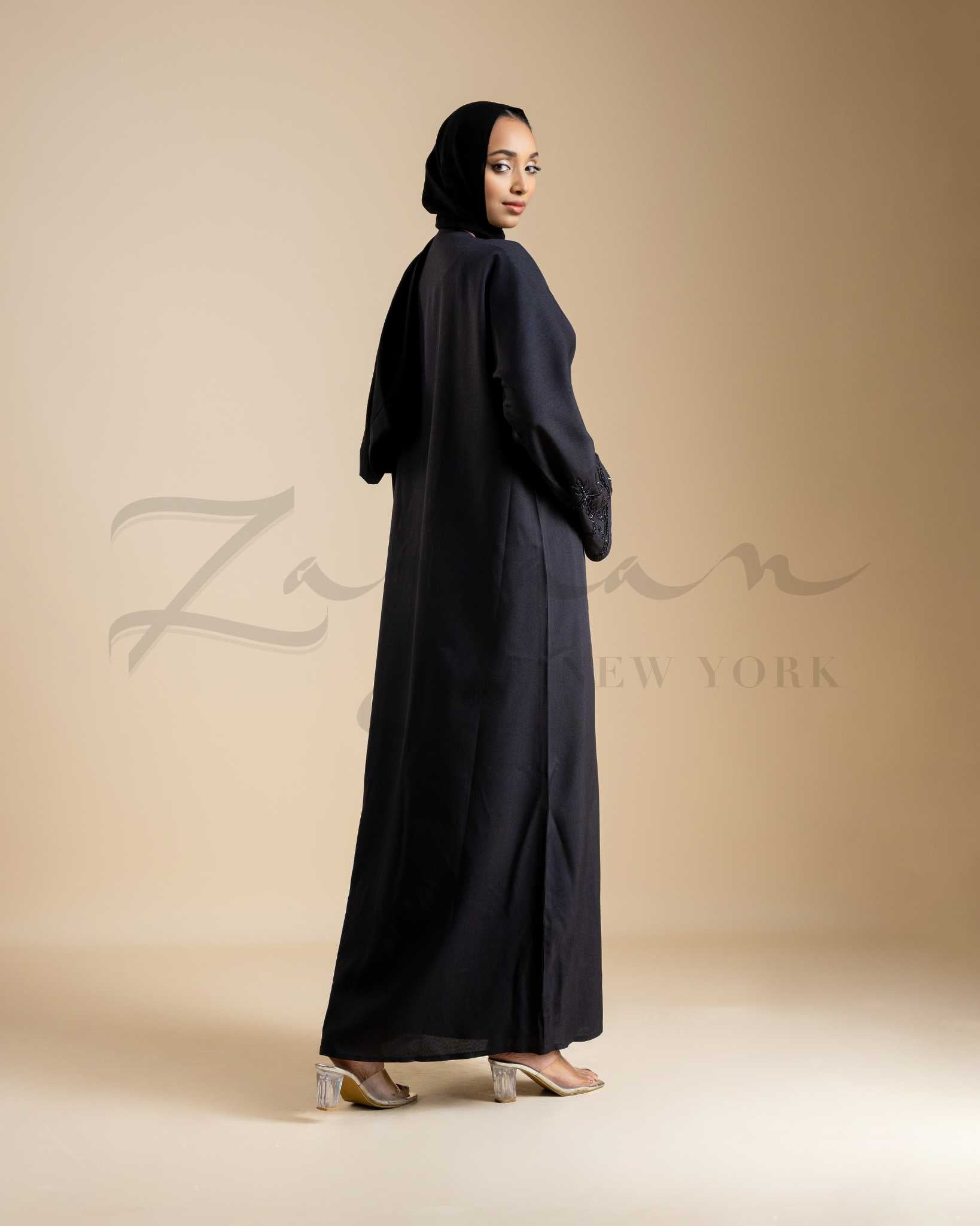 Flowy Cuff Embroidered Abaya