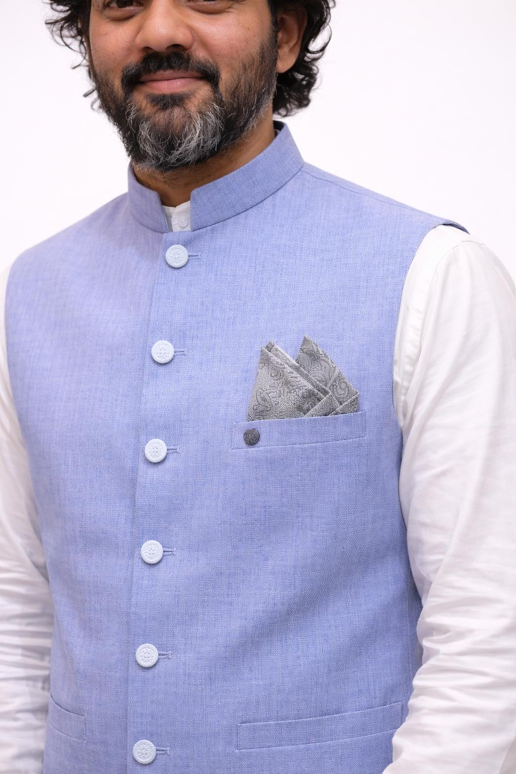 Premium Solid Vest | Lite Blue| Adult