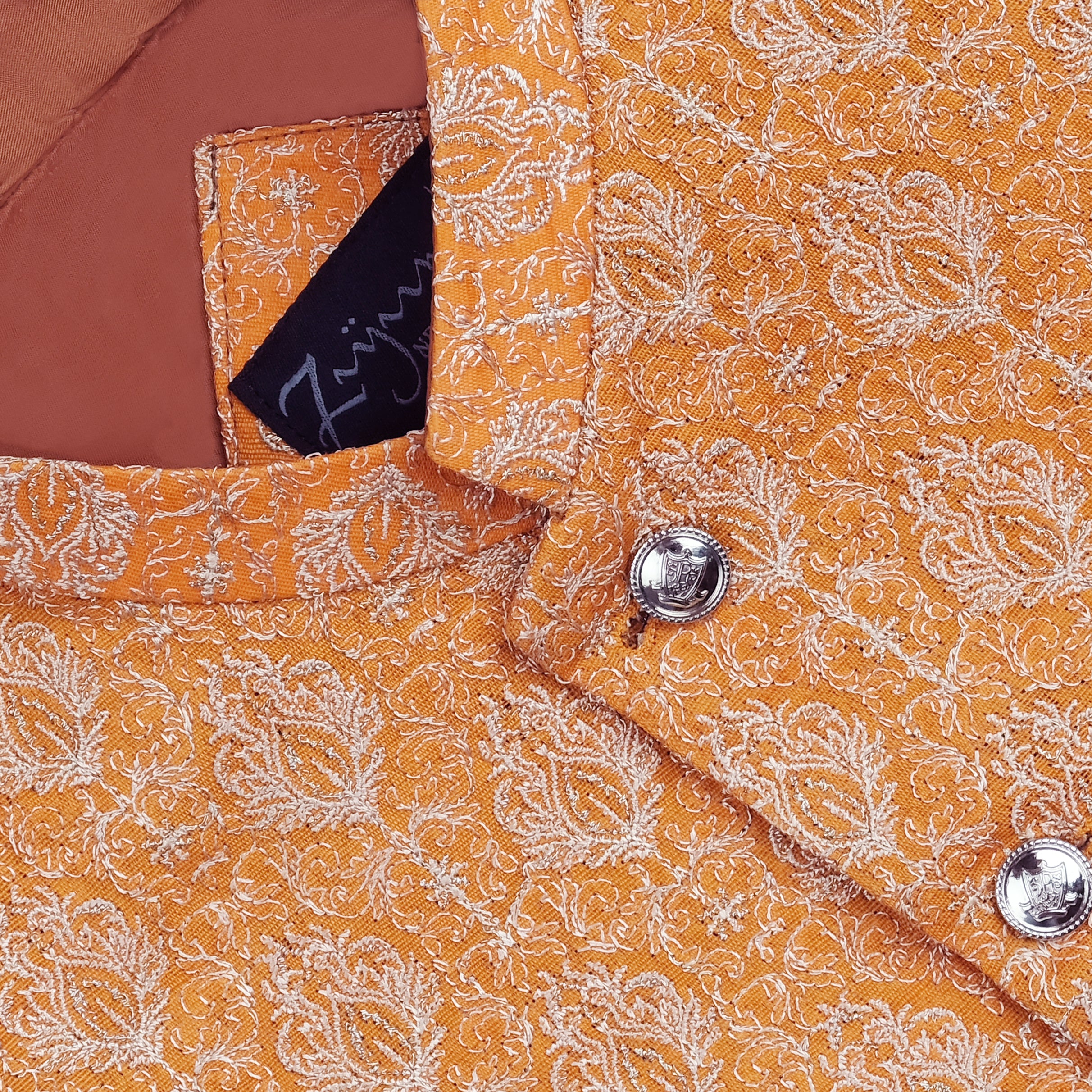 Premium Embroidery Vest I Marigold | Kids