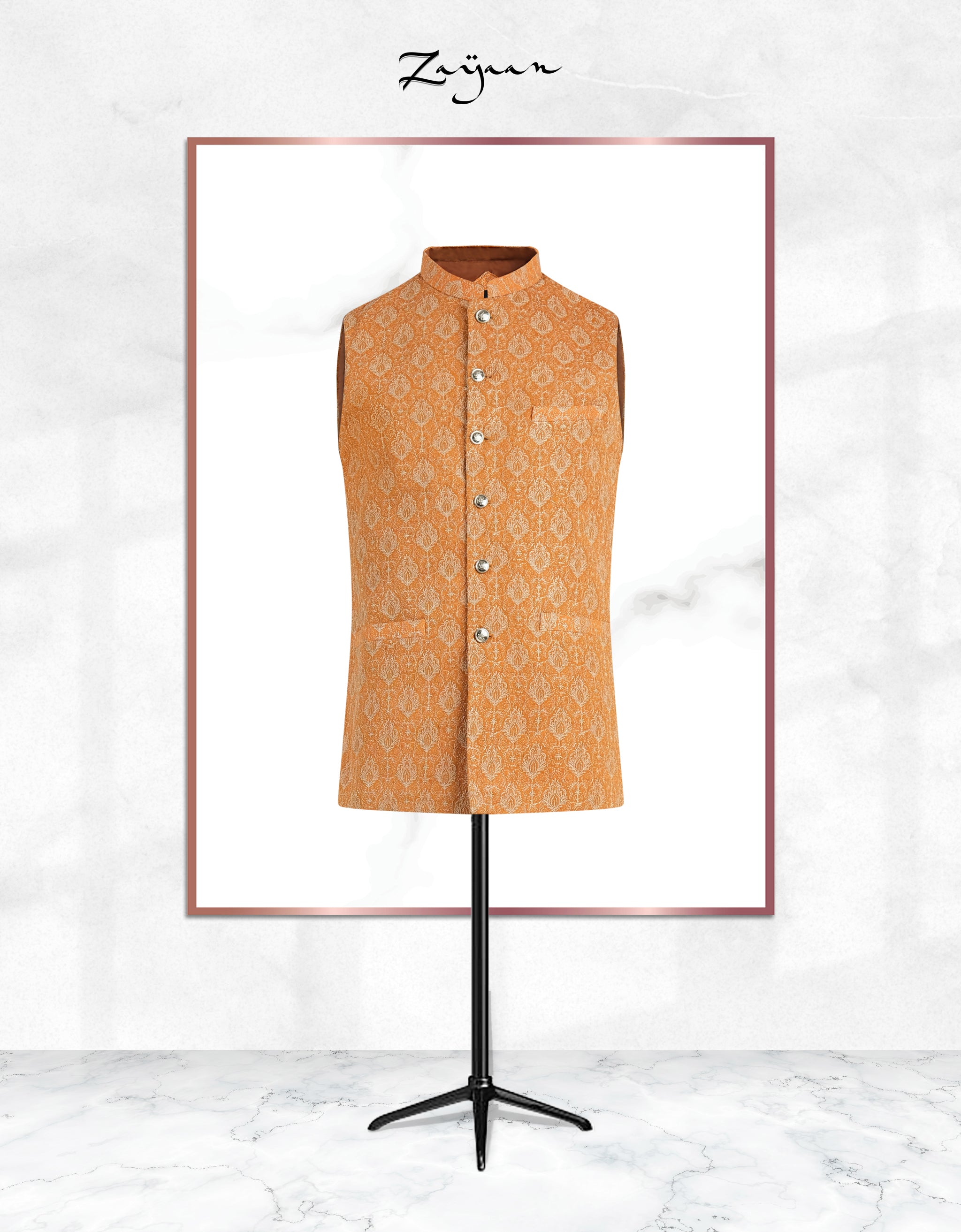 Premium Embroidery Vest I Marigold | Kids