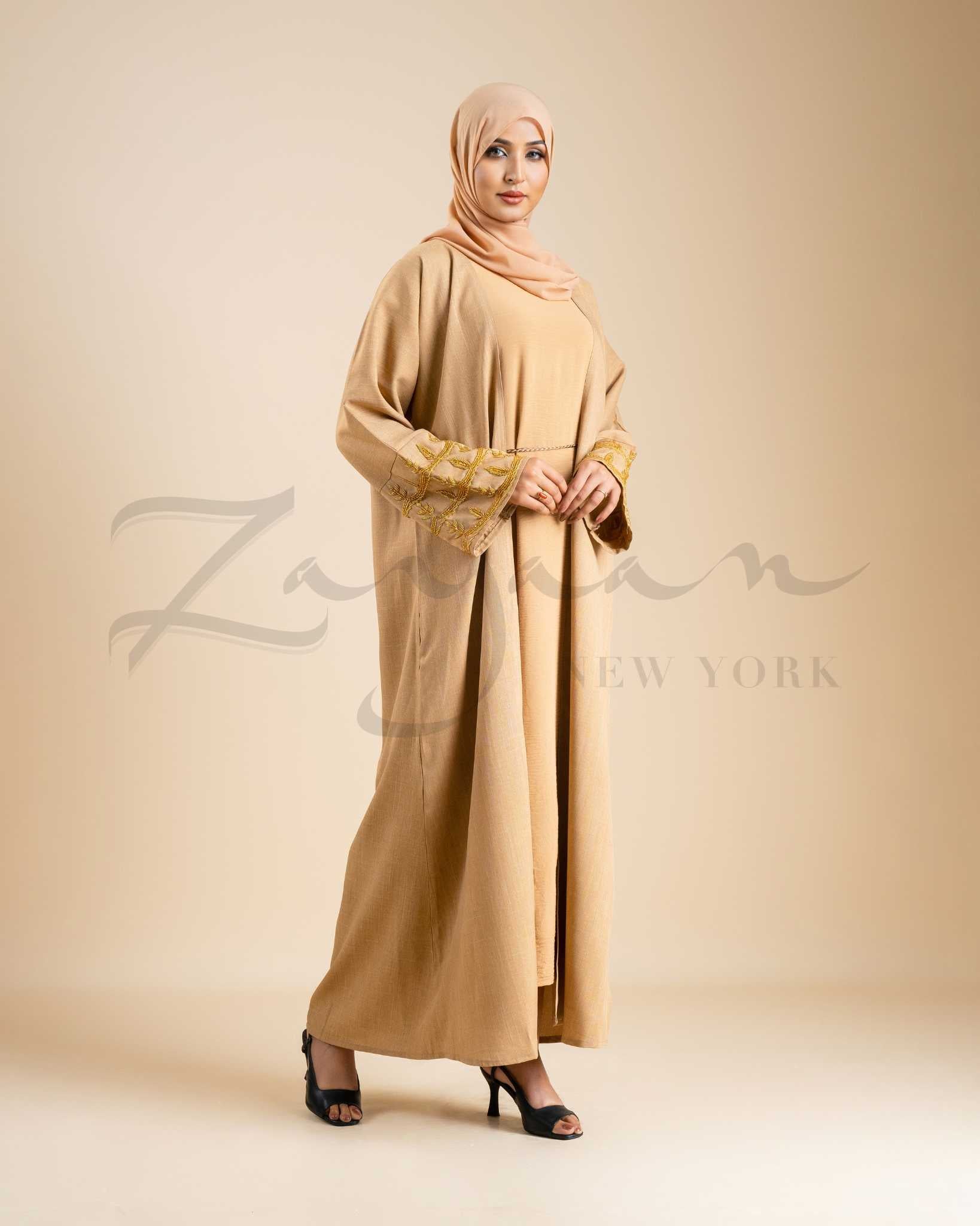 Flowy Cuff Embroidered Abaya