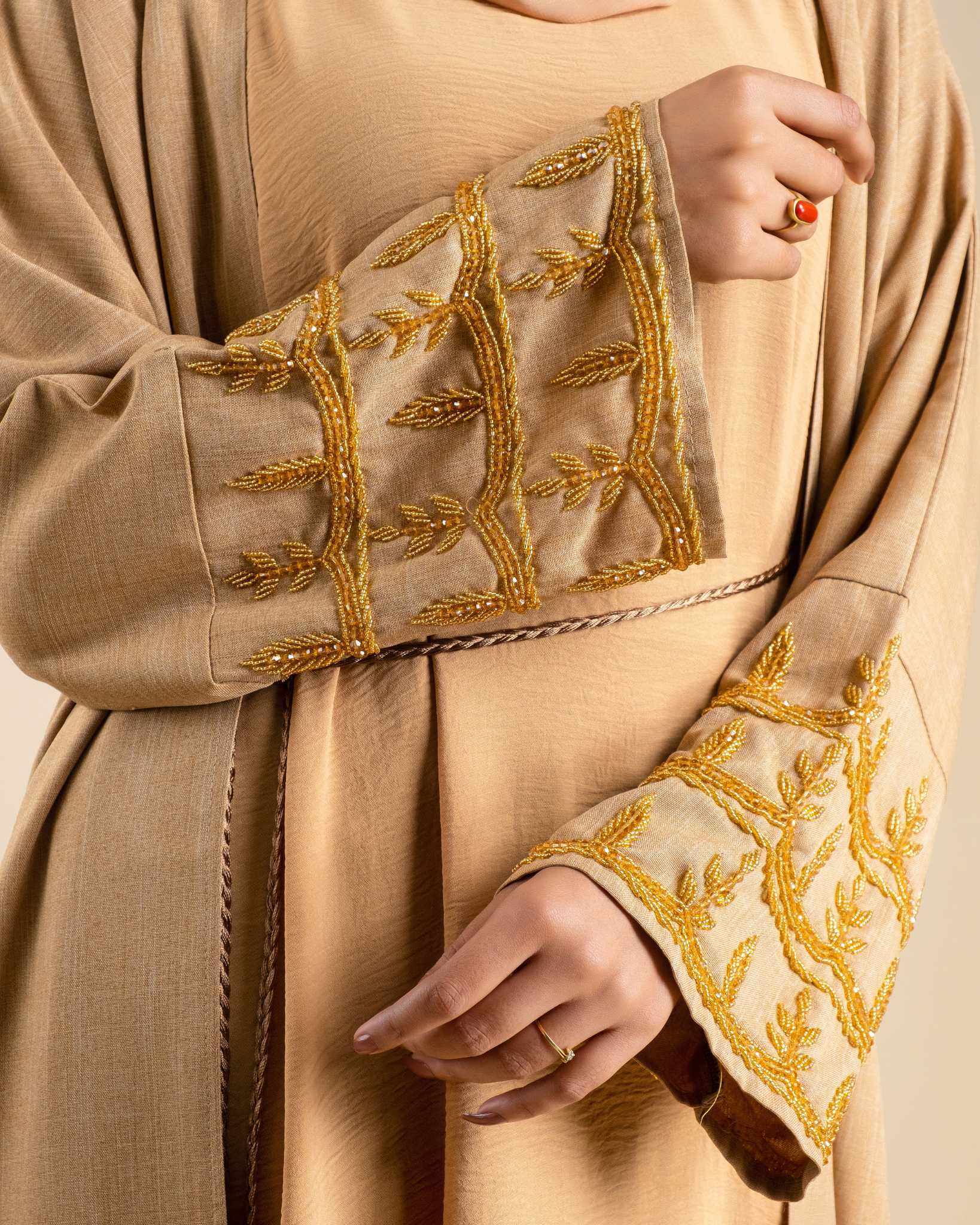 Flowy Cuff Embroidered Abaya