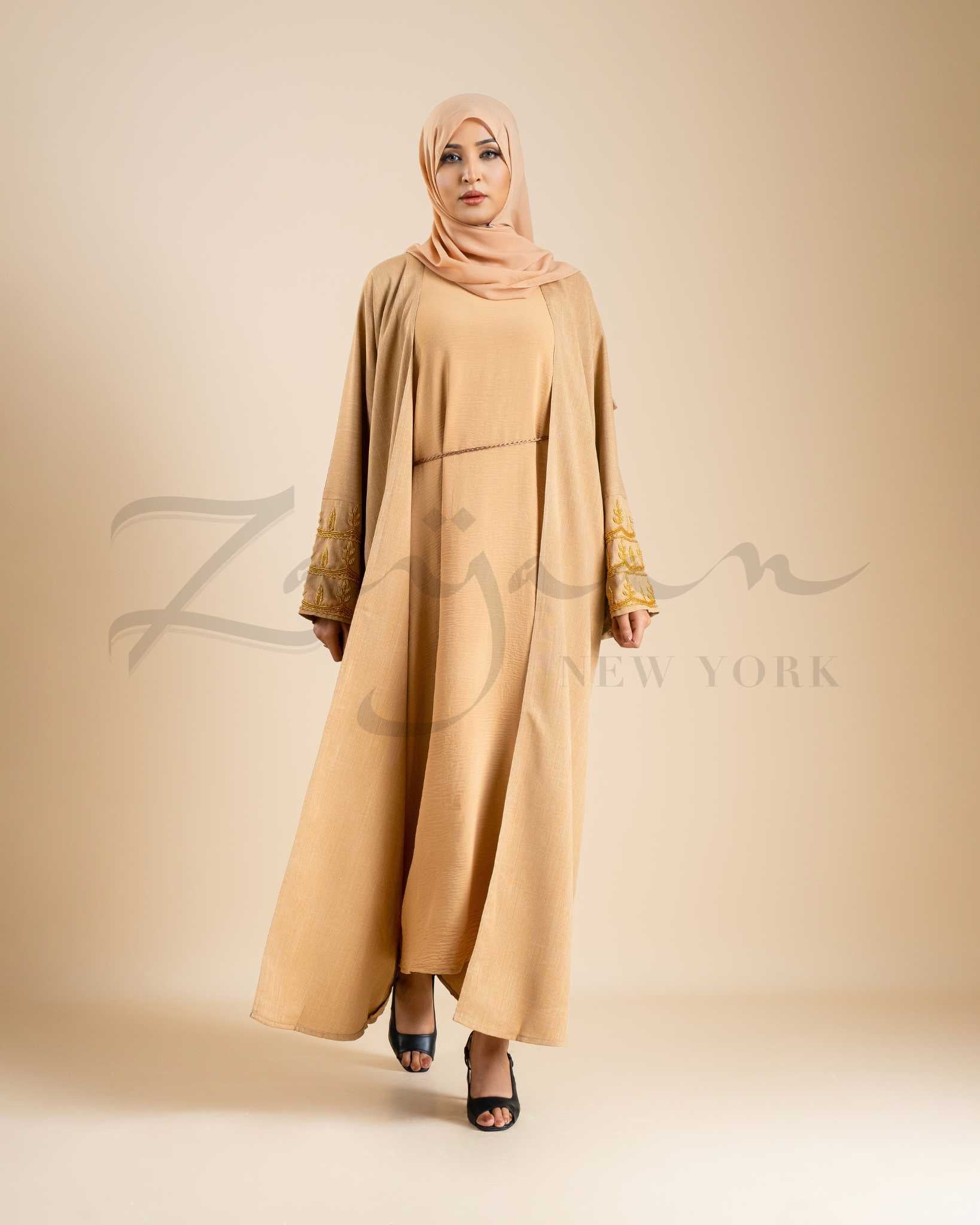Flowy Cuff Embroidered Abaya