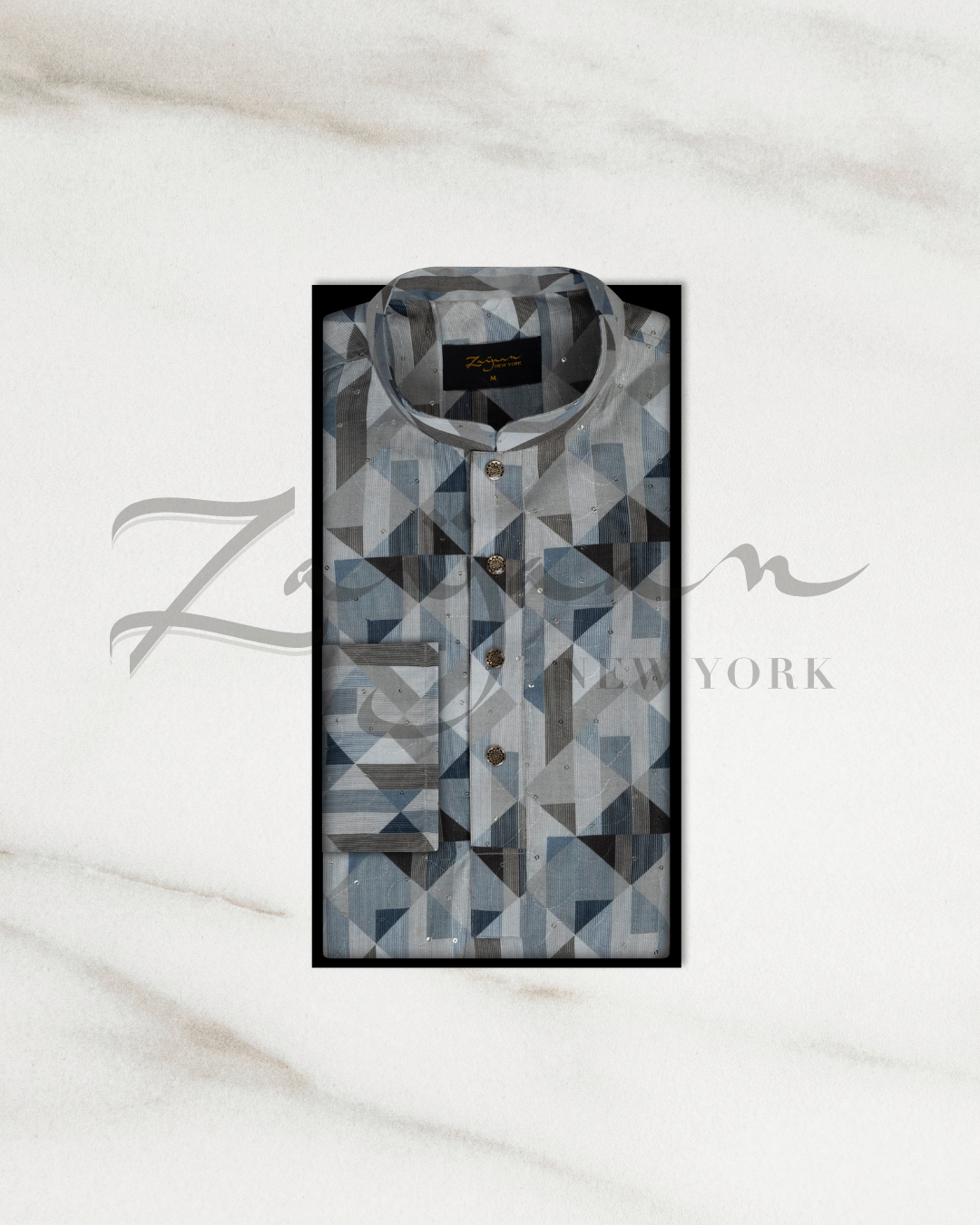Premium Print Panjabi I Pastel & Green