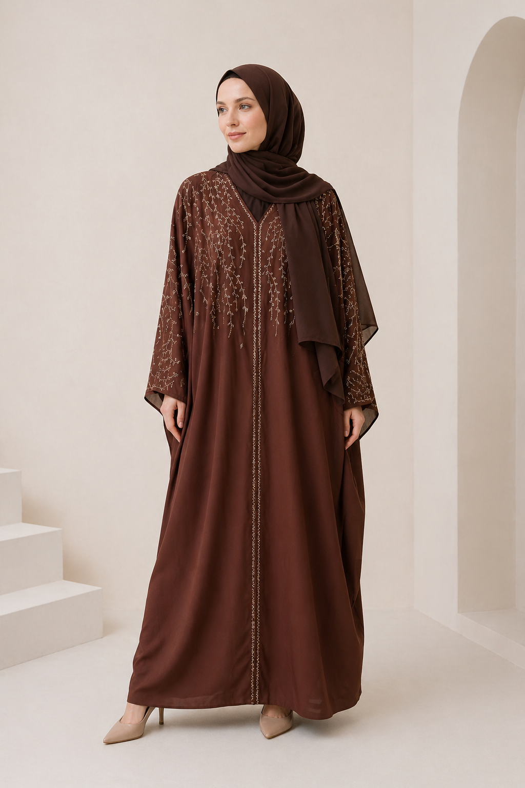 Layali Cocoa Kaftan
