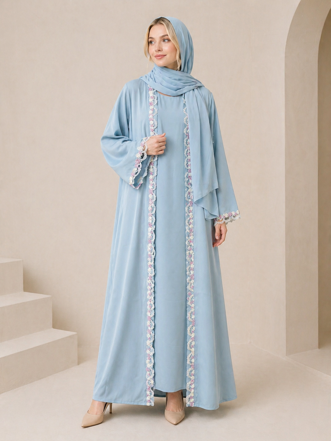 Celeste Blossom Abaya