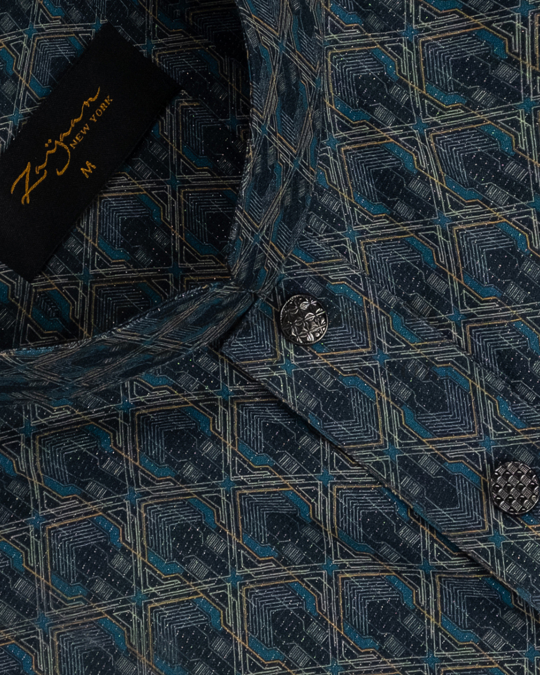 Premium Print Panjabi | Dark Blue
