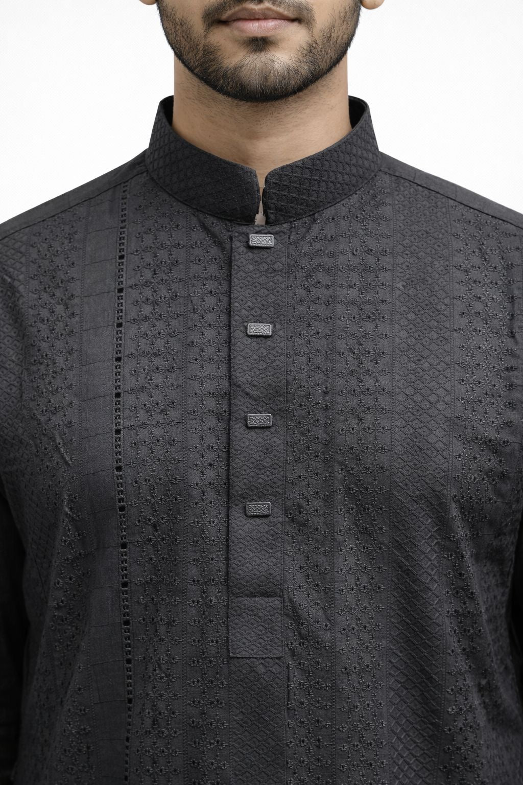 Black Regal Chikankari