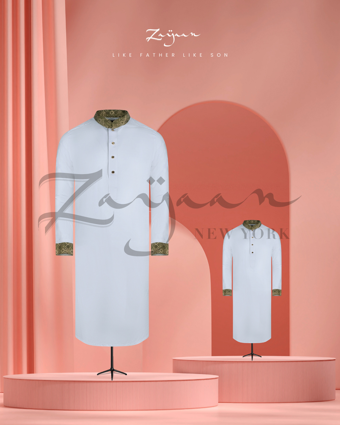 Premium Panjabi | white | Father