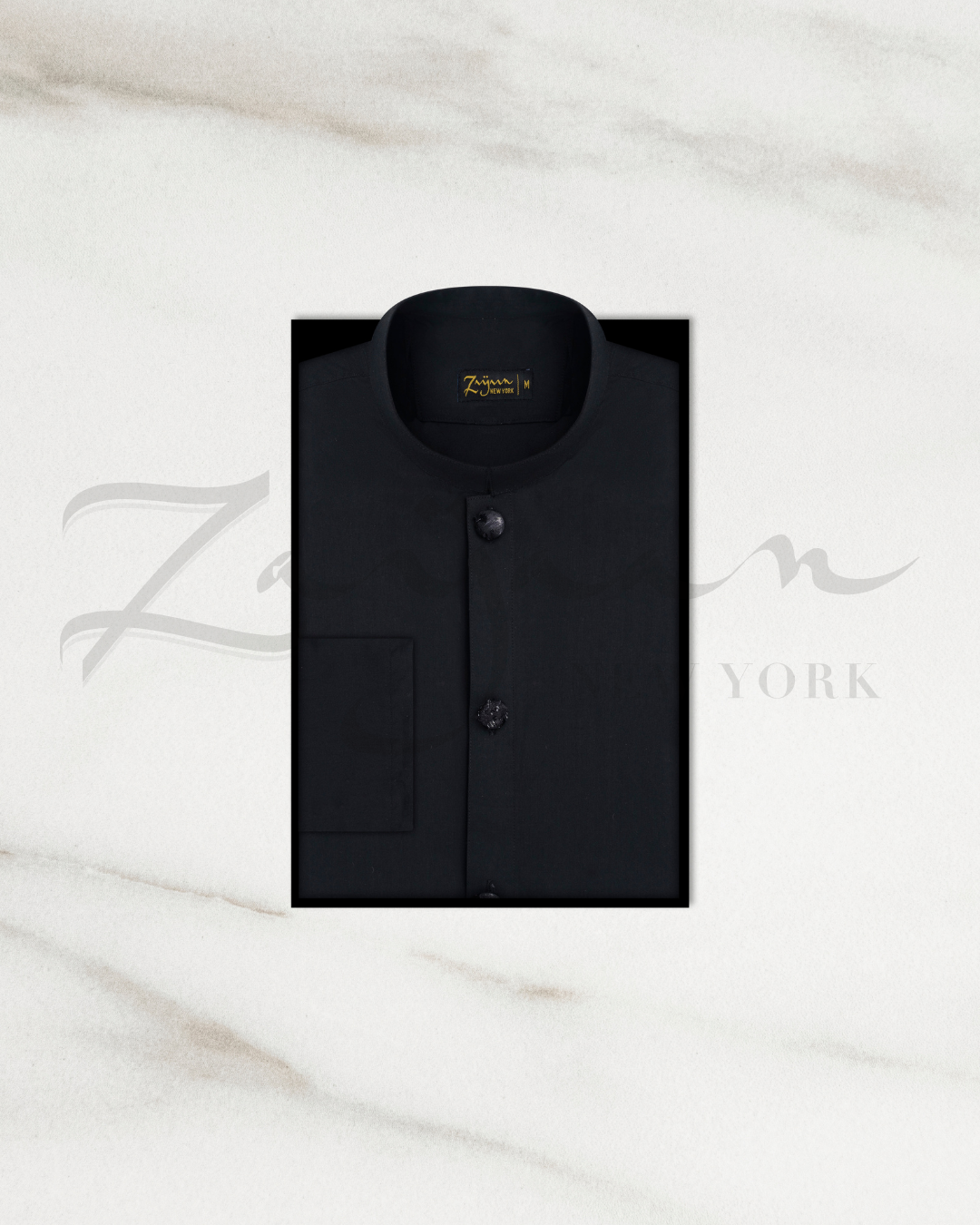 Premium Embroidered Sherwani Set | Black | Son