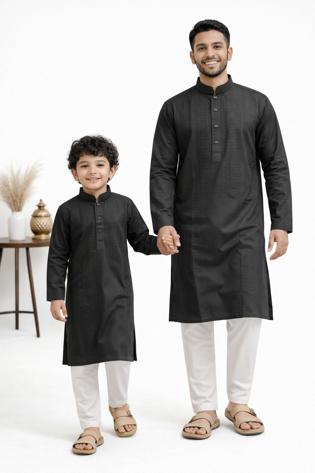 Junior- Black Regal Chikankari
