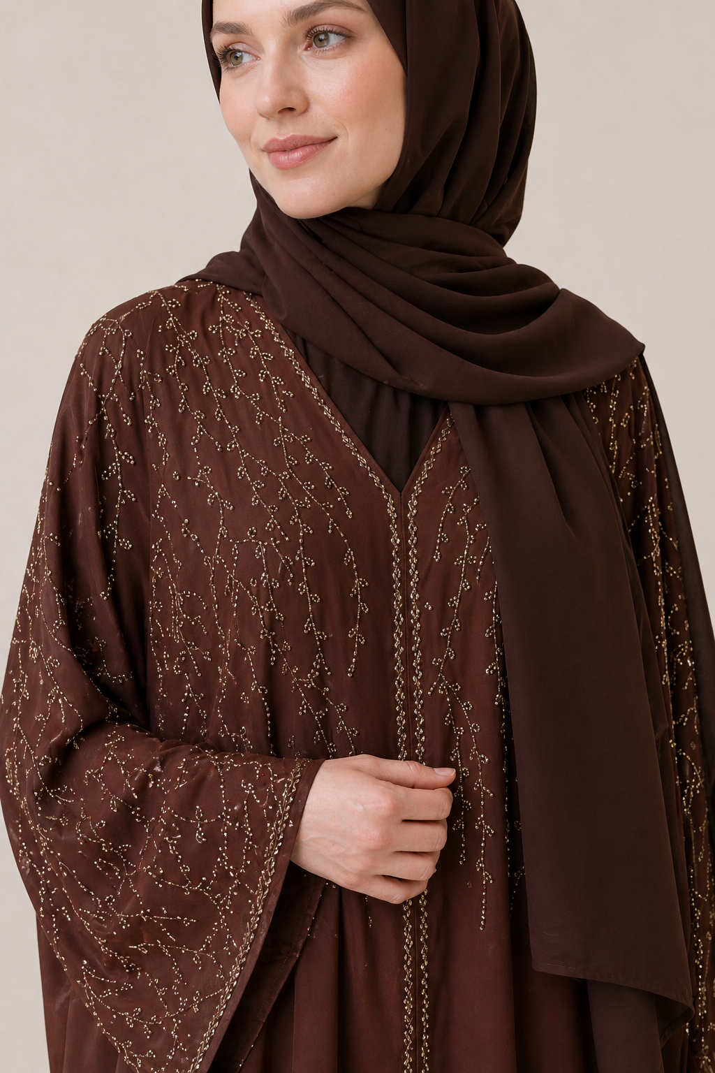 Layali Cocoa Kaftan