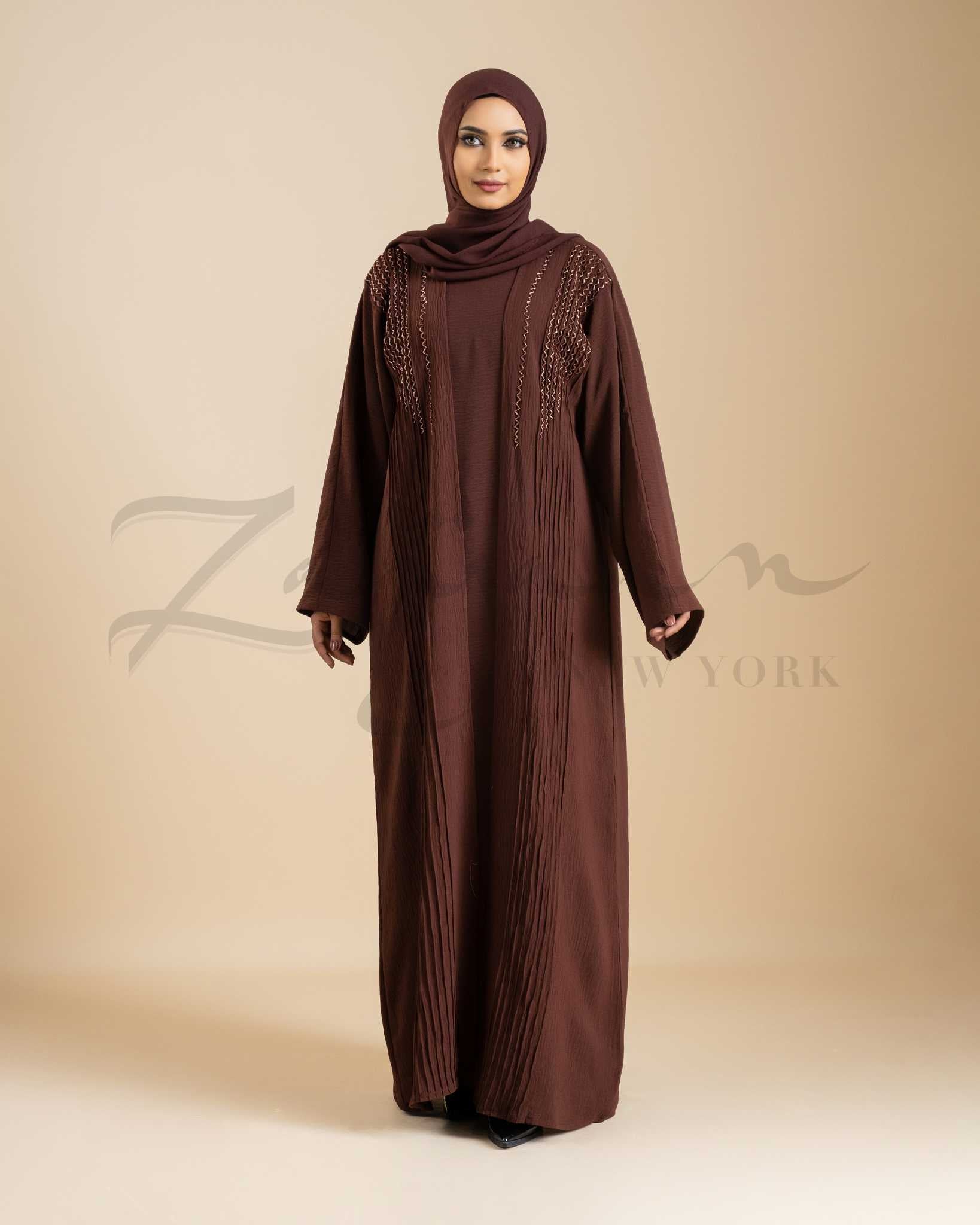 Textured Pleat Abaya