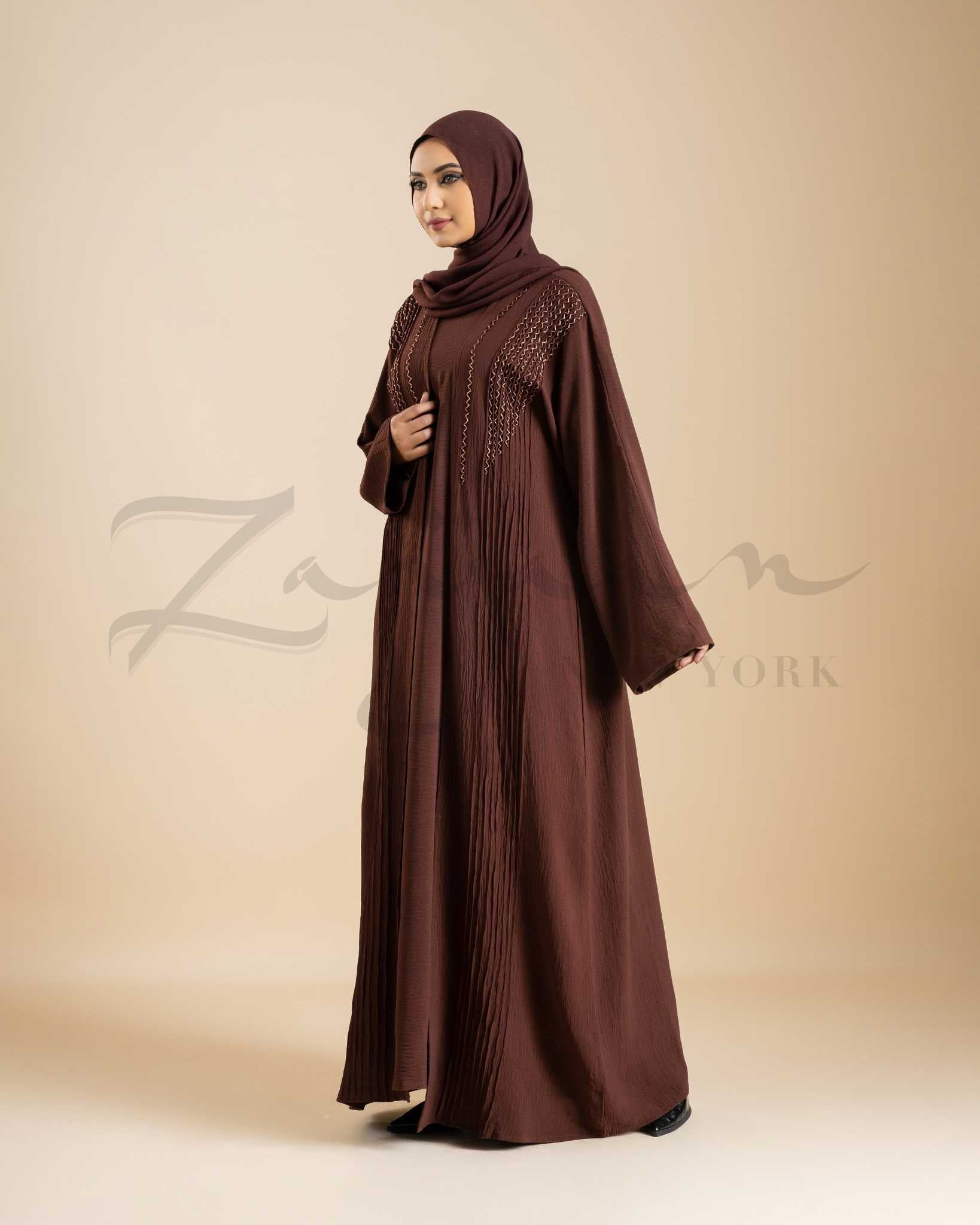 Textured Pleat Abaya