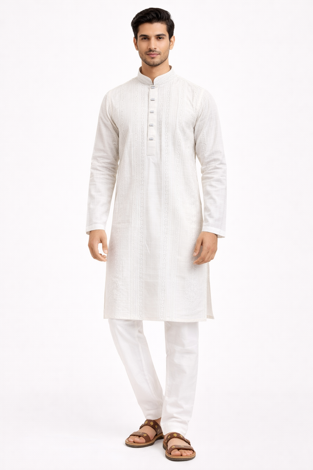 Ivory Noor Chikankari Panjabi