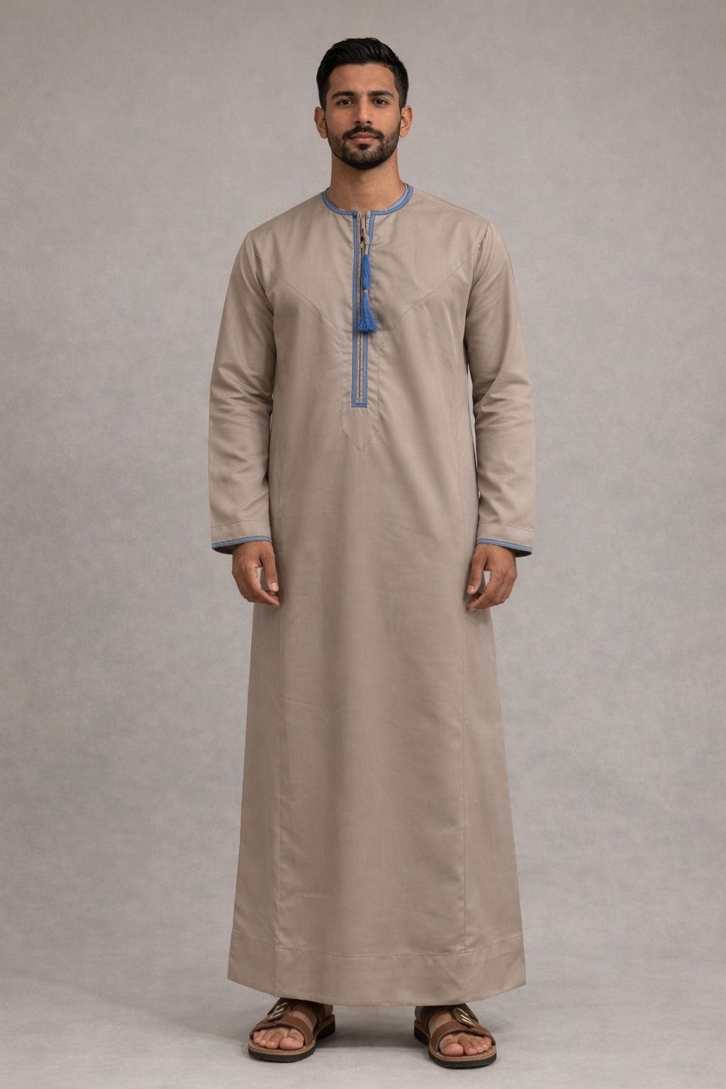 Premium Omani Thobe | Light Brown