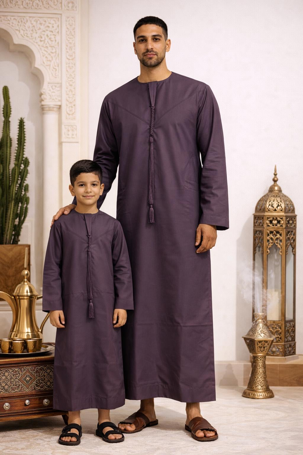 Premium Emirati Thobe | Plum