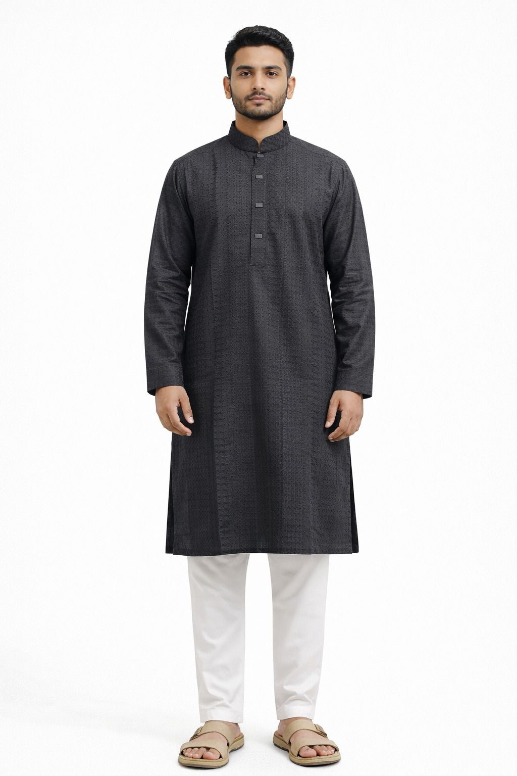Black Regal Chikankari