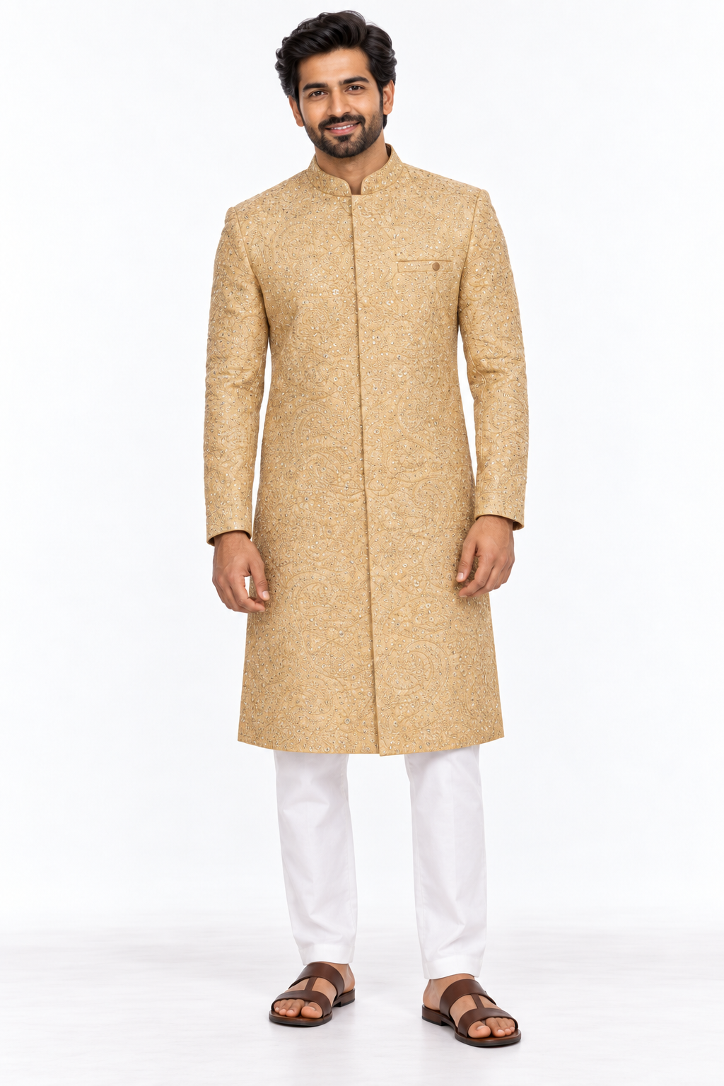 Pakistani Jacquard light beige | Father