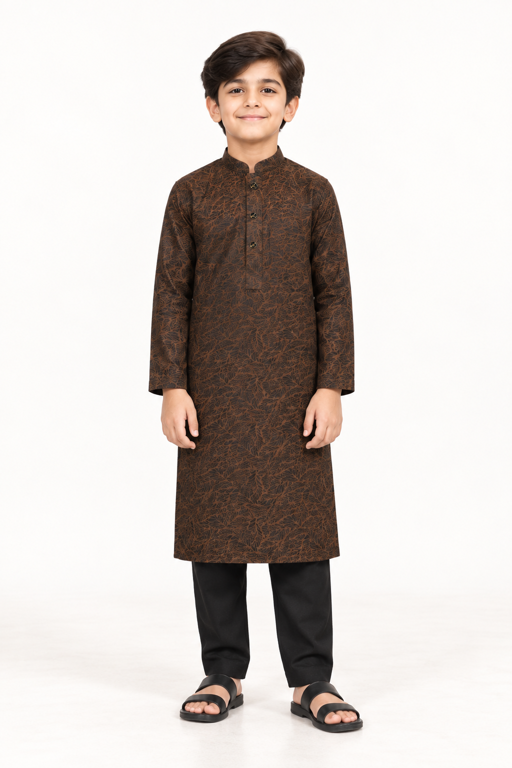 Premium Jacquard Panjabi | Brown | Son