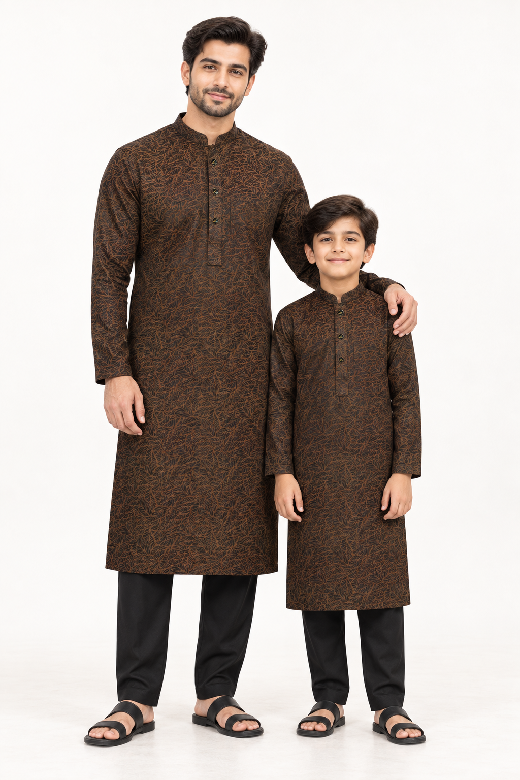 Premium Jacquard Panjabi | Brown